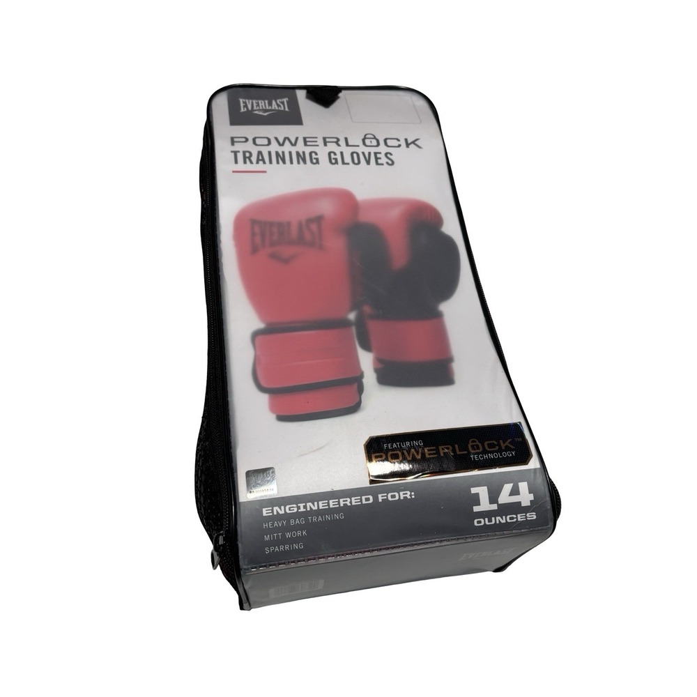 Everlast Powerlock‎ Training Boxing Gloves 14oz Red/Black - OPENED NEW